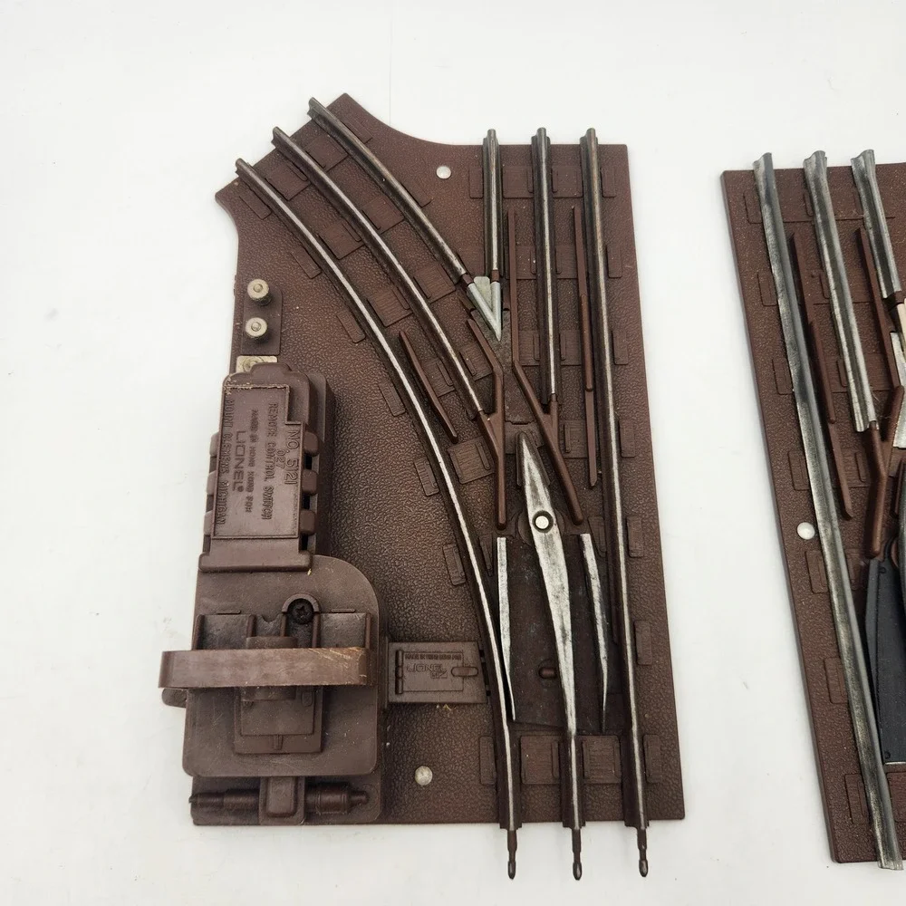 Lionel O27 Remote Control Switch Track Set 5121 5122 Left Right Hand 4pc Brown